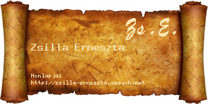 Zsilla Erneszta névjegykártya